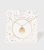 New Look Gold Scorpio Star Sign Diamante Pendant Necklace